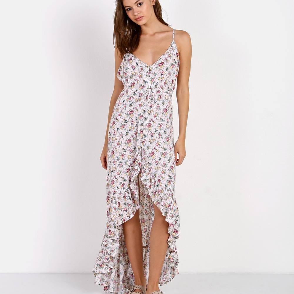 Augusta Roxy White Floral Crossback Maxi